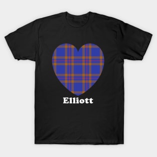 Ths ELLIOTT Family Tartan 'Love Heart' Design T-Shirt